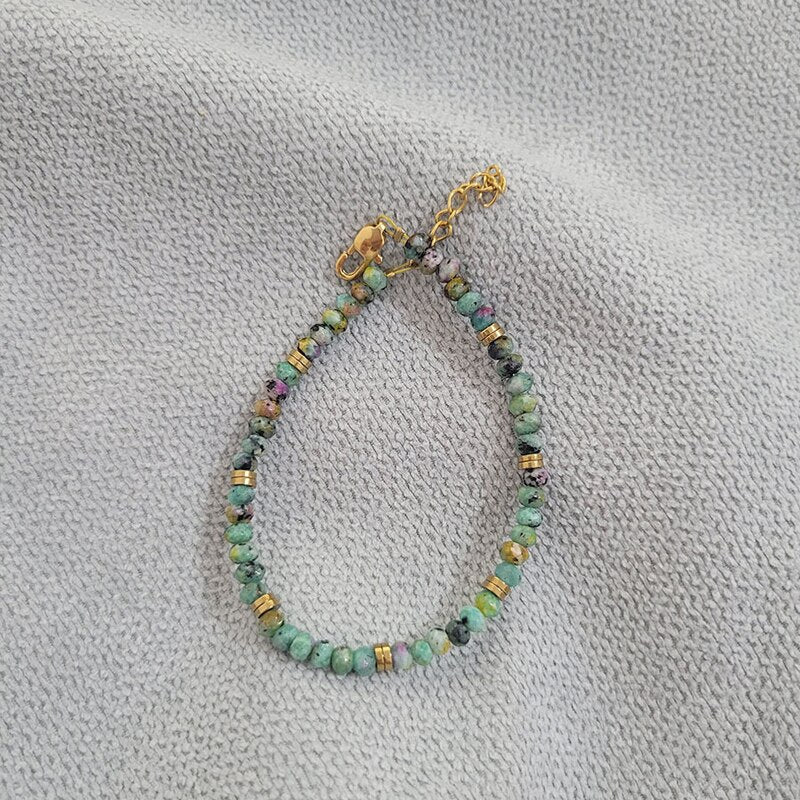 2022 New 18KGF Bracelet Natural Stone Crystal Handmade Jewelry For Women Gift