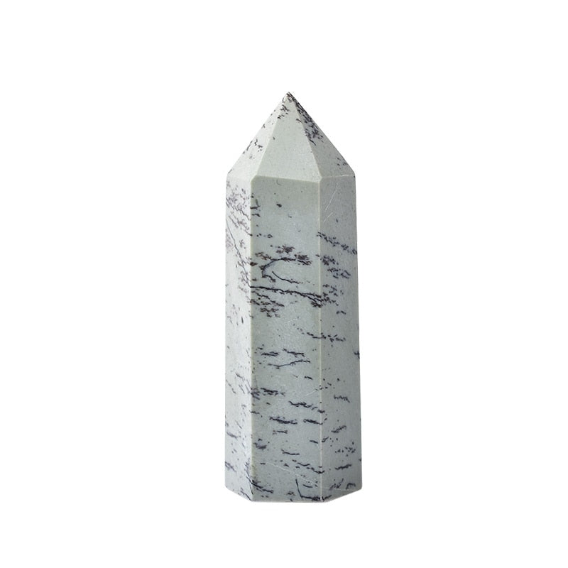 1PC Natural stone Aquatic plants jade Crystal Point Wand Healing Energy Quartz Home Decor Reiki Polished 50-80mm Stone Carved