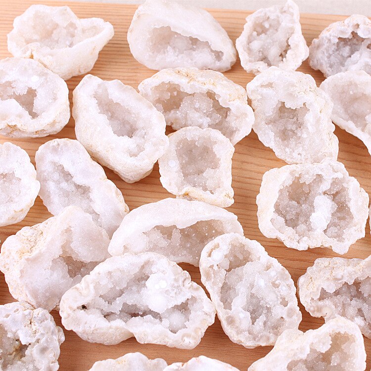 1Pcs Geodes Oco Agate Natural Crystals Druzy Halves Quartz Specimens DIY Decor