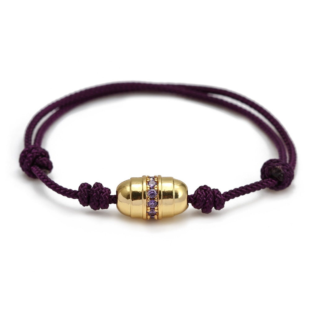 Wish Card 2022 Fashion Bracelet for Woman Girls Enamel Copper Bead Evil Eye Charm Adjustable Rope Handmade Bracelets One Piece