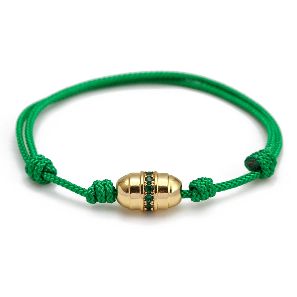 Wish Card 2022 Fashion Bracelet for Woman Girls Enamel Copper Bead Evil Eye Charm Adjustable Rope Handmade Bracelets One Piece