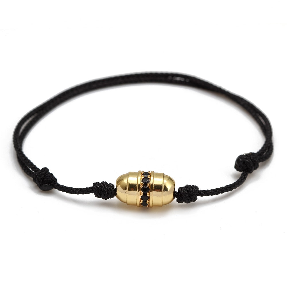 Wish Card 2022 Fashion Bracelet for Woman Girls Enamel Copper Bead Evil Eye Charm Adjustable Rope Handmade Bracelets One Piece