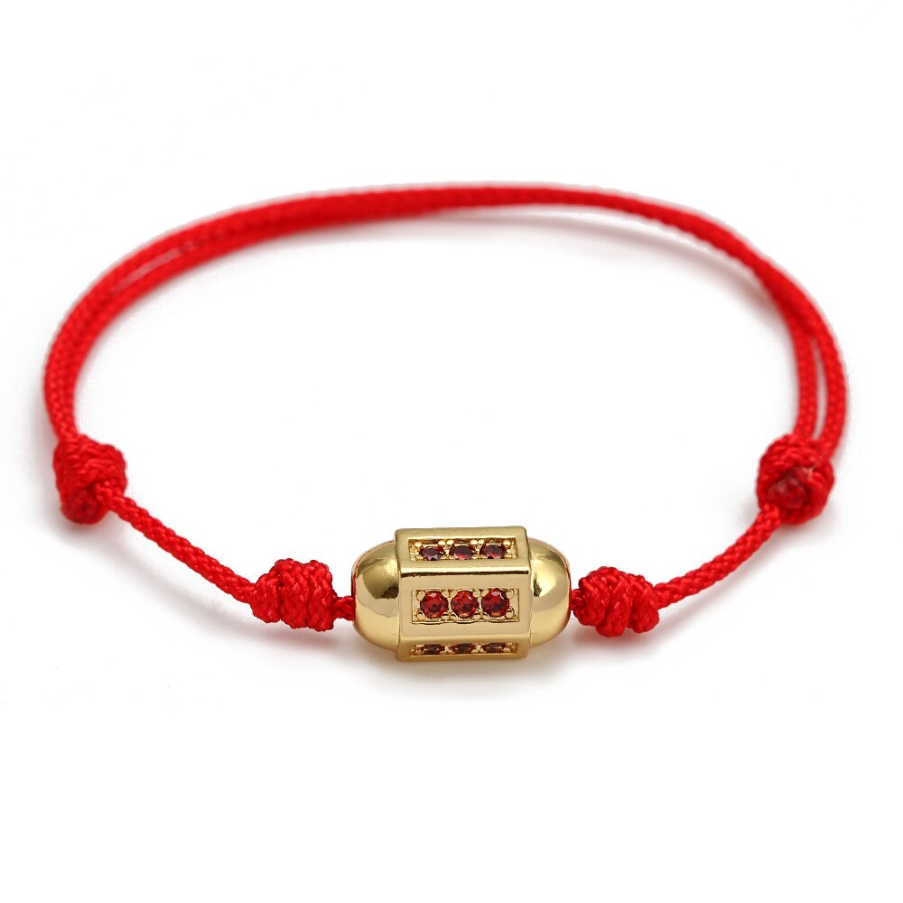 Wish Card 2022 Fashion Bracelet for Woman Girls Enamel Copper Bead Evil Eye Charm Adjustable Rope Handmade Bracelets One Piece