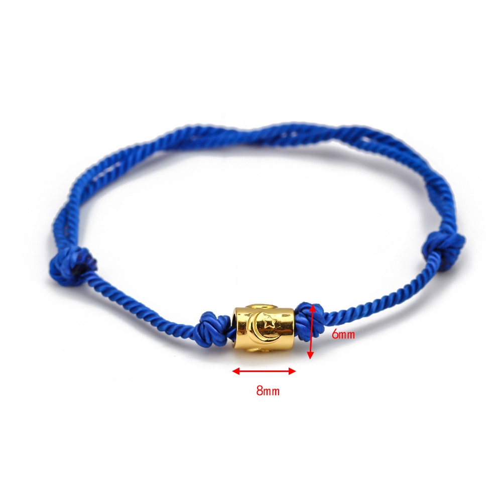 Wish Card 2022 Fashion Bracelet for Woman Girls Enamel Copper Bead Evil Eye Charm Adjustable Rope Handmade Bracelets One Piece