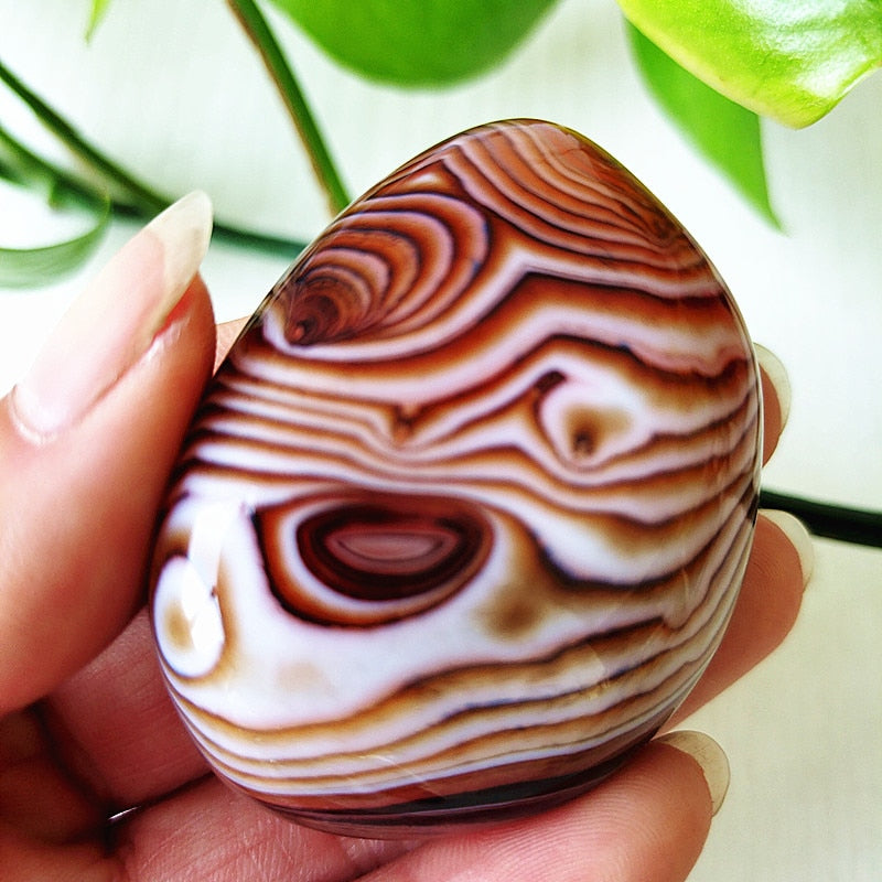 Natural stone Sardonyx agate palm stones playthings small stones and crystals healing crystals