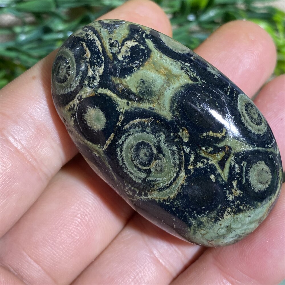 Green Peacock Eye Natural Stone And Crystal Healing  Quartz Palm Aquarium Gemstons Wicca Reiki Ornaments Home Decoration Room