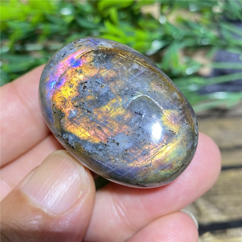 Labradorite Palm Purple Light Natural Stone Crystals Healing Wicca Wichcraft Meditation Minerals Ornaments Home Decoration