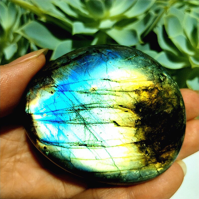 Natural Labradorite Stone Crystal palm Stones plaything Healing Crystals And Home Decoration