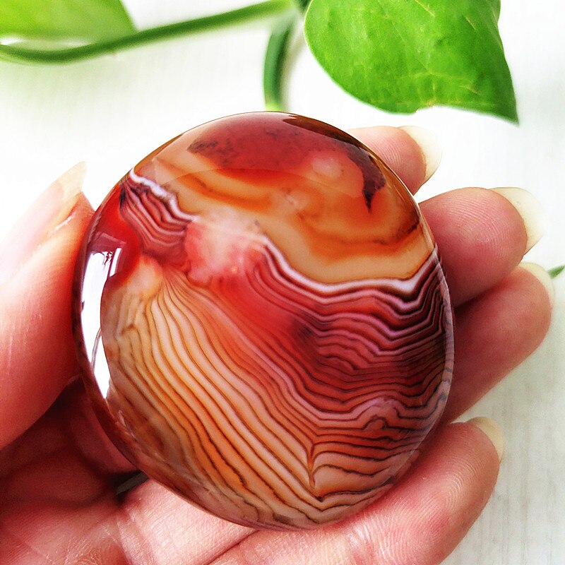 Natural Stone Sardonyx Agate Crsytal Lrregular Palm Aquarium Decor Ornaments Gem and Reiki Meditation Spiritual Healing Crystals