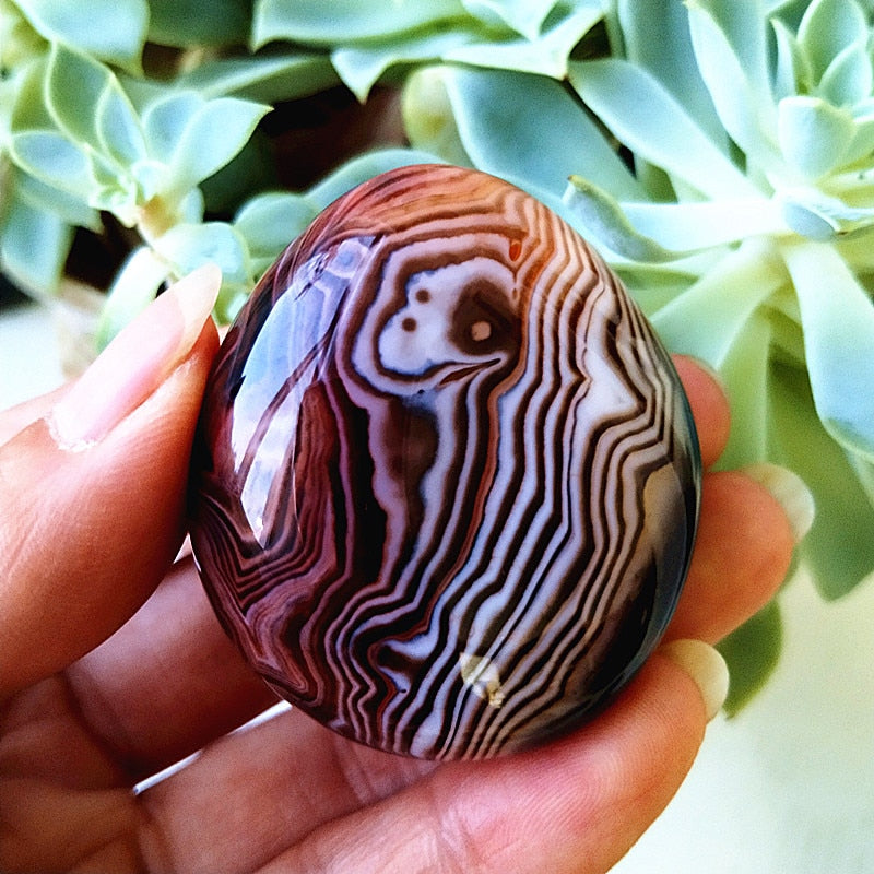 Natural Lace Stone Sardonyx Agate Palm Hand Play Witchcraft Supplies Meditation Spiritual Decor Home Decoration Healing Crystals