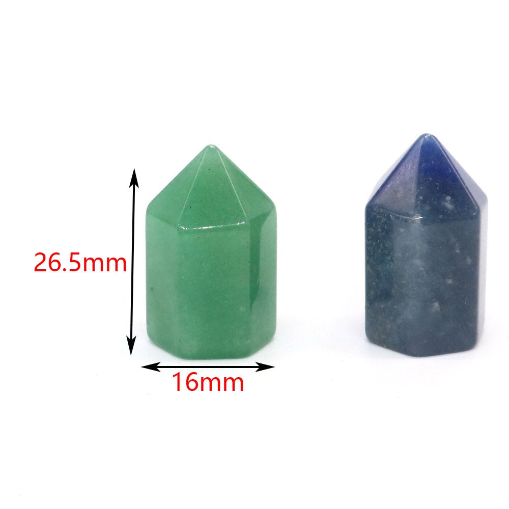 Crystal Hexagonal Prisms Natural Stone Pink Quartz Point Wand Healing Energy Mineral Amethyst Tower Furnishing Home Decoration