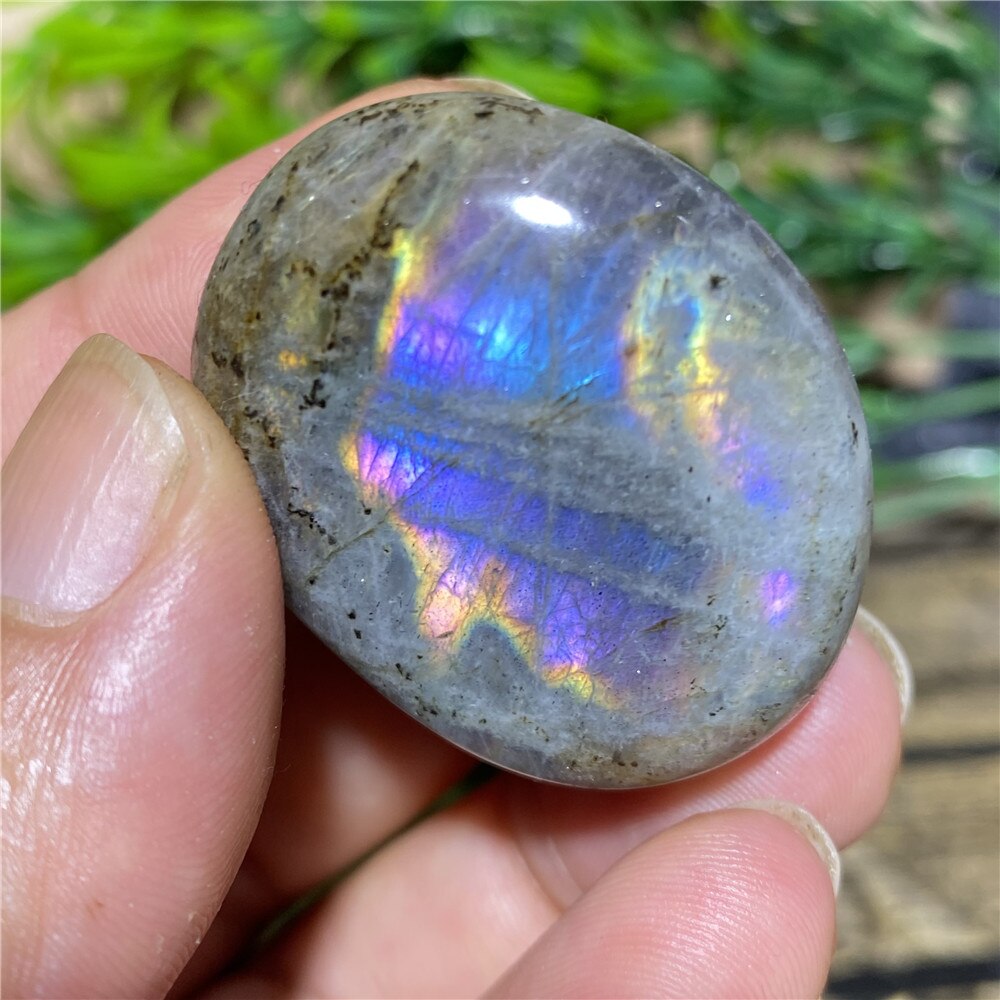 Labradorite Palm Purple Light Natural Stone Crystals Healing Wicca Wichcraft Meditation Minerals Ornaments Home Decoration