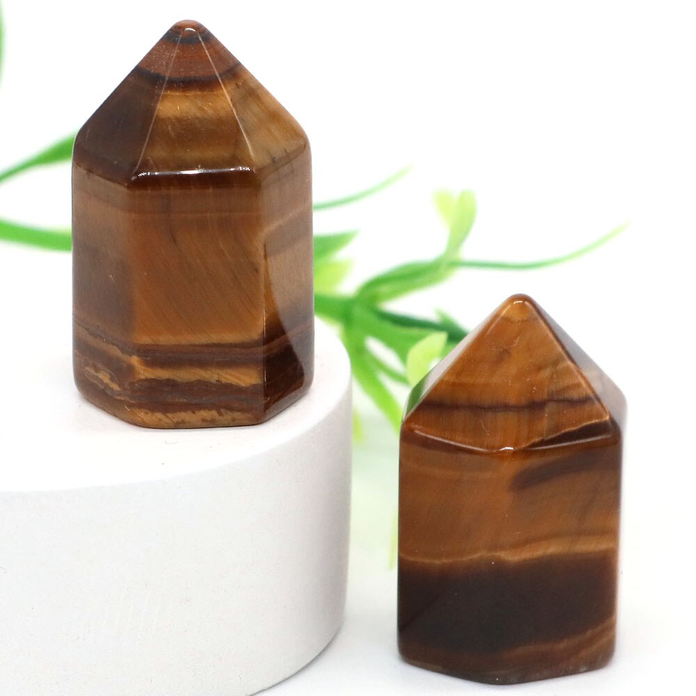 Crystal Hexagonal Prisms Natural Stone Pink Quartz Point Wand Healing Energy Mineral Amethyst Tower Furnishing Home Decoration