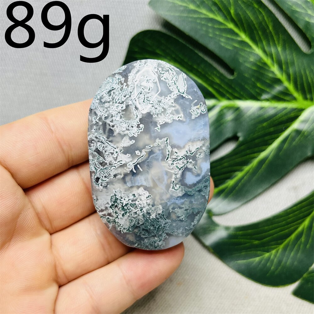 Natural Stone Geode Agate Moss Agate Palm Spiritual Decoration Spiritual Rock Witch Meditation Crystal and Stone Healing