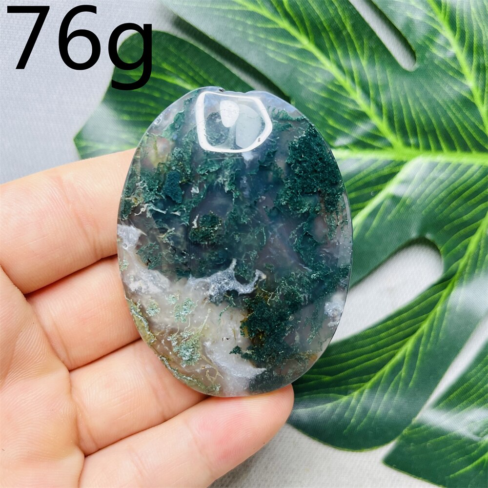 Natural Stone Geode Agate Moss Agate Palm Spiritual Decoration Spiritual Rock Witch Meditation Crystal and Stone Healing