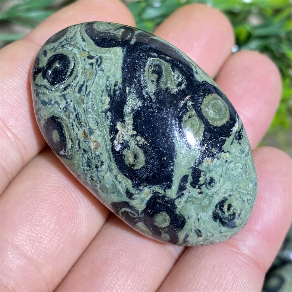 Green Peacock Eye Natural Stone And Crystal Healing  Quartz Palm Aquarium Gemstons Wicca Reiki Ornaments Home Decoration Room