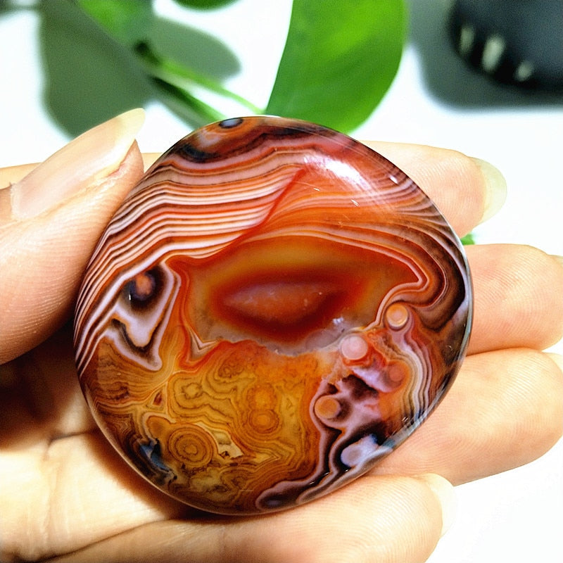 Natural stone Sardonyx agate palm stones playthings small stones and crystals healing crystals