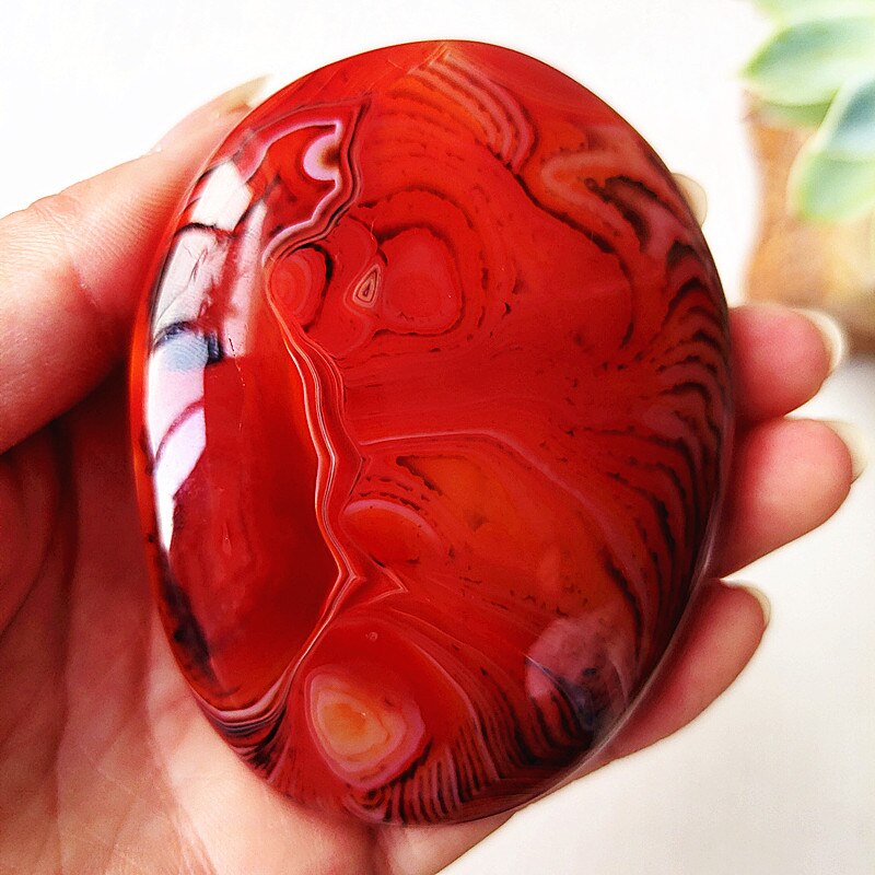 Natural Stone Real Sardonyx Agate Palm Hand Play Witchcraft Supplies Meditation Spiritual Decor Home Decoration Healing Crystals