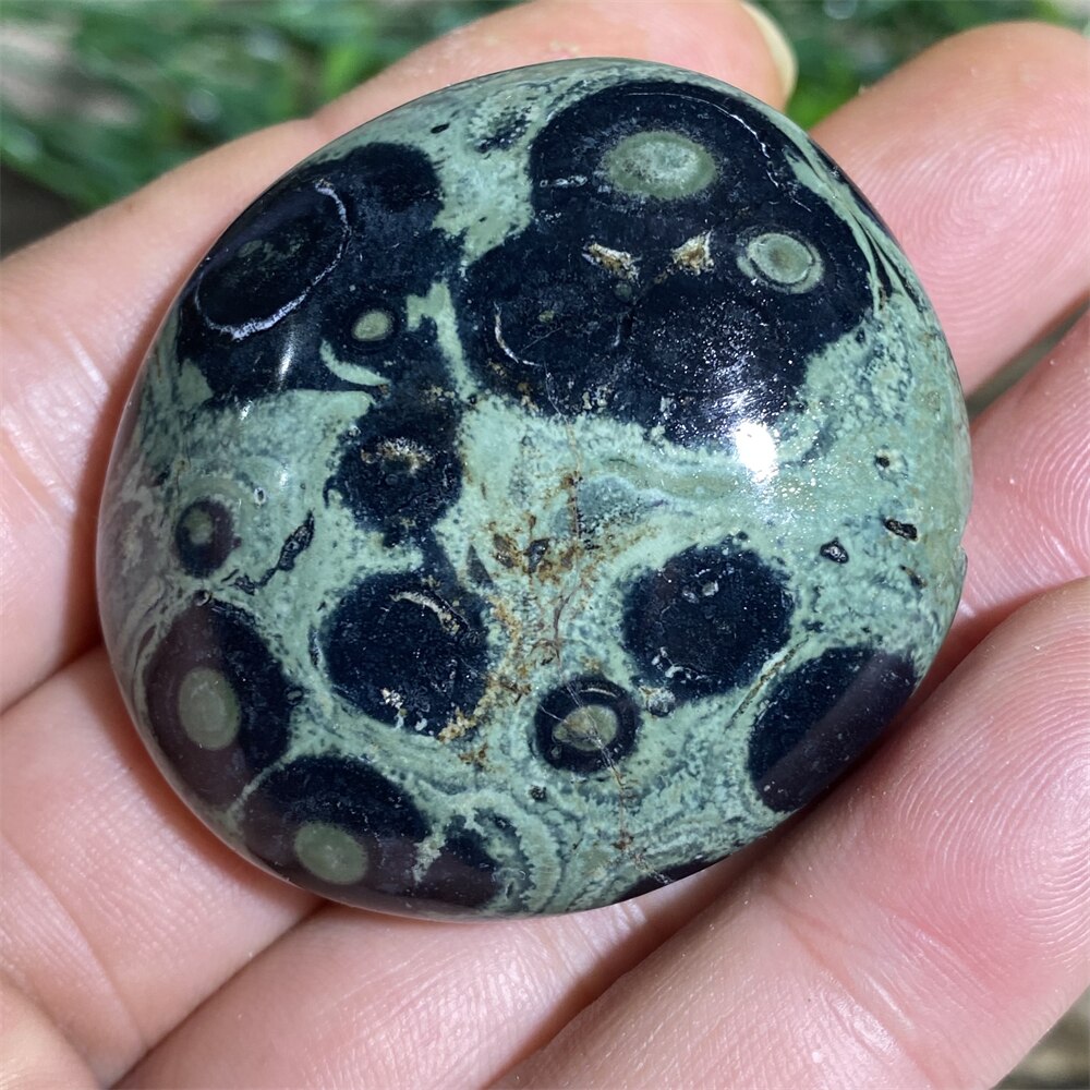 Green Peacock Eye Natural Stone And Crystal Healing  Quartz Palm Aquarium Gemstons Wicca Reiki Ornaments Home Decoration Room