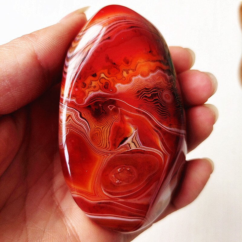 Natural Stone Real Sardonyx Agate Palm Hand Play Witchcraft Supplies Meditation Spiritual Decor Home Decoration Healing Crystals