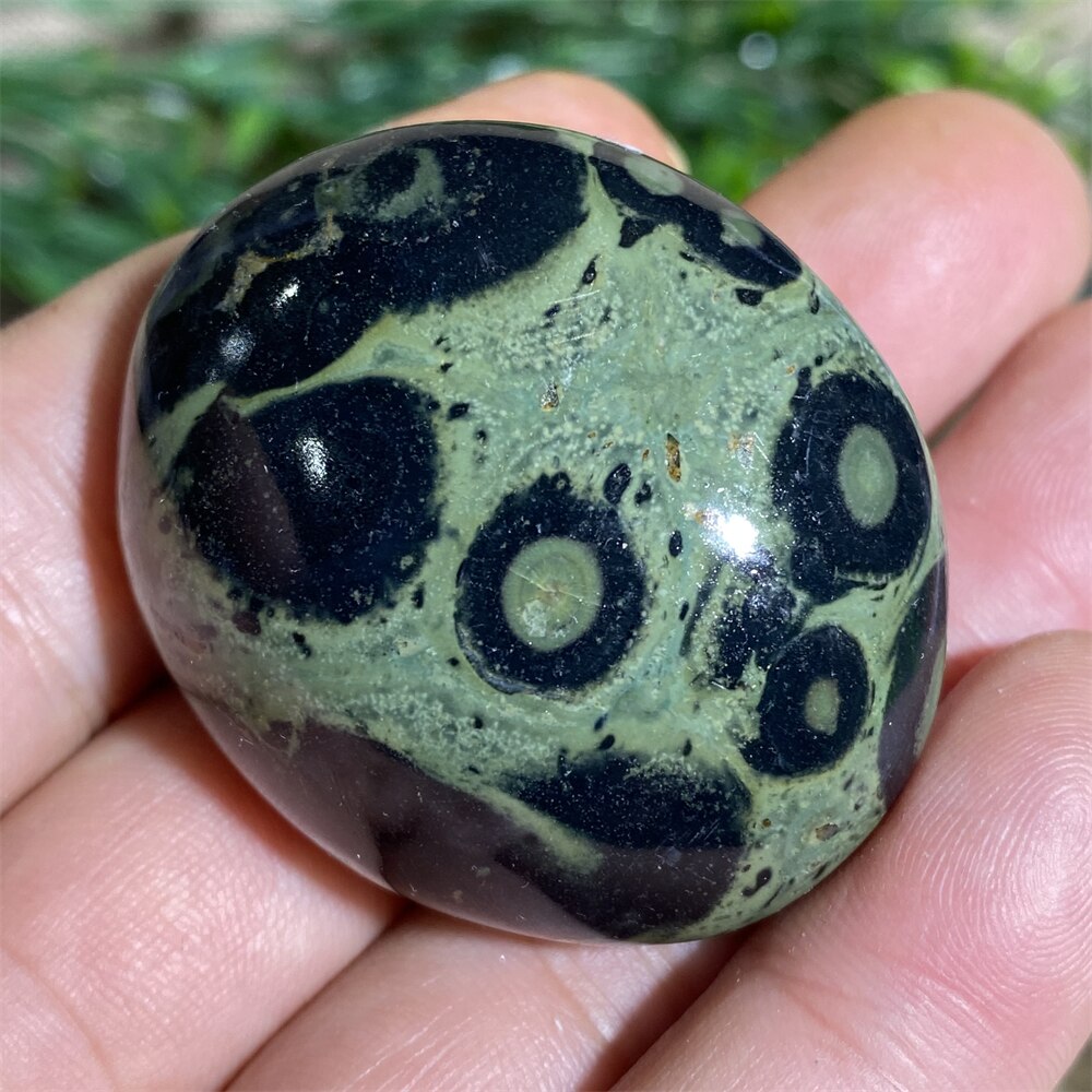 Green Peacock Eye Natural Stone And Crystal Healing  Quartz Palm Aquarium Gemstons Wicca Reiki Ornaments Home Decoration Room