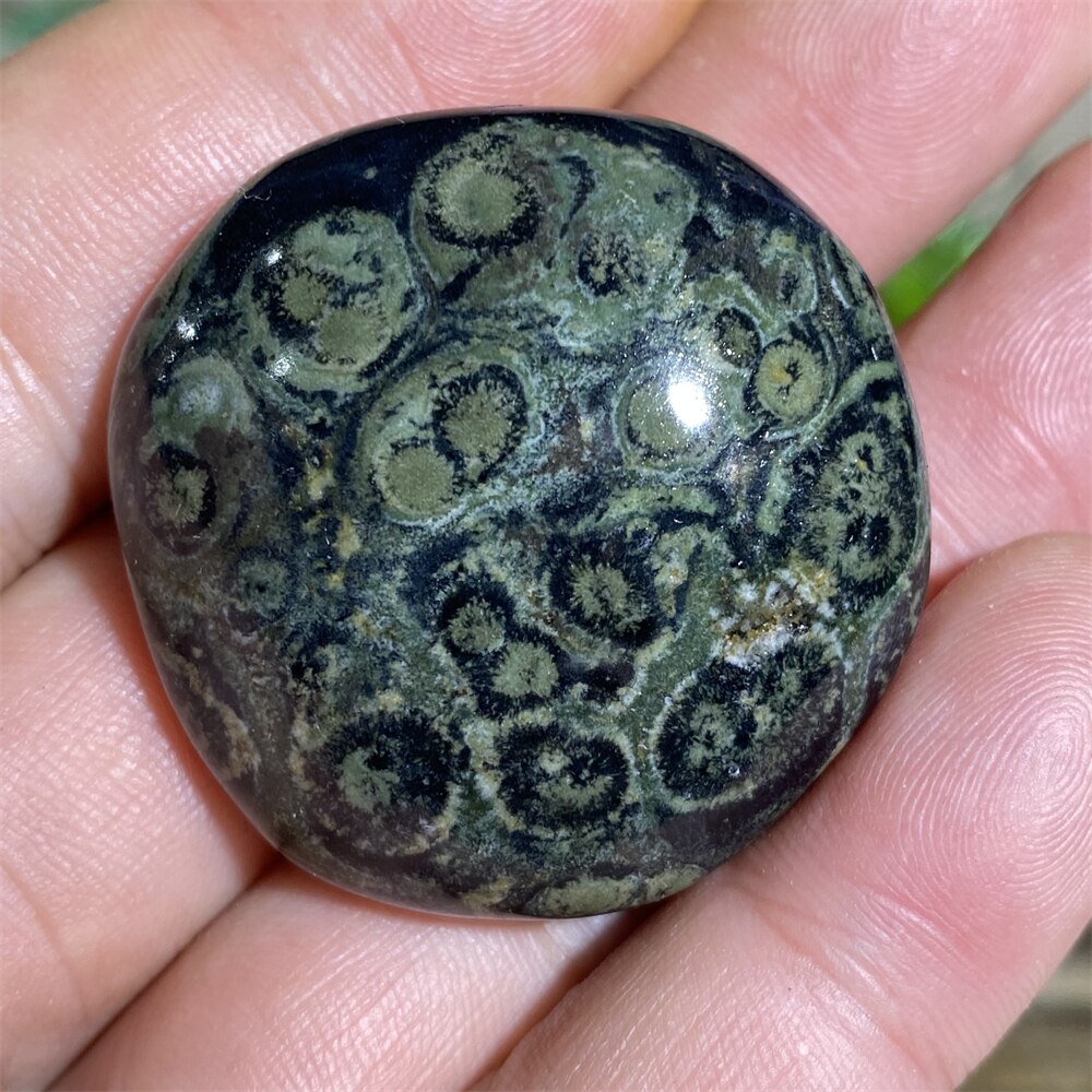 Green Peacock Eye Natural Stone And Crystal Healing  Quartz Palm Aquarium Gemstons Wicca Reiki Ornaments Home Decoration Room