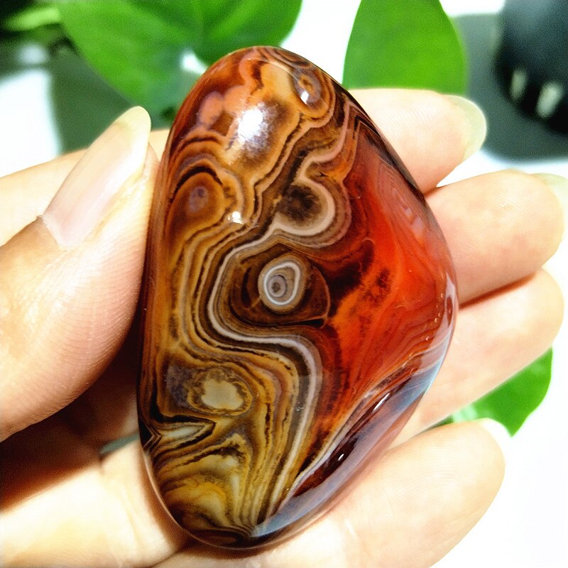 Natural stone Sardonyx agate palm stones playthings small stones and crystals healing crystals