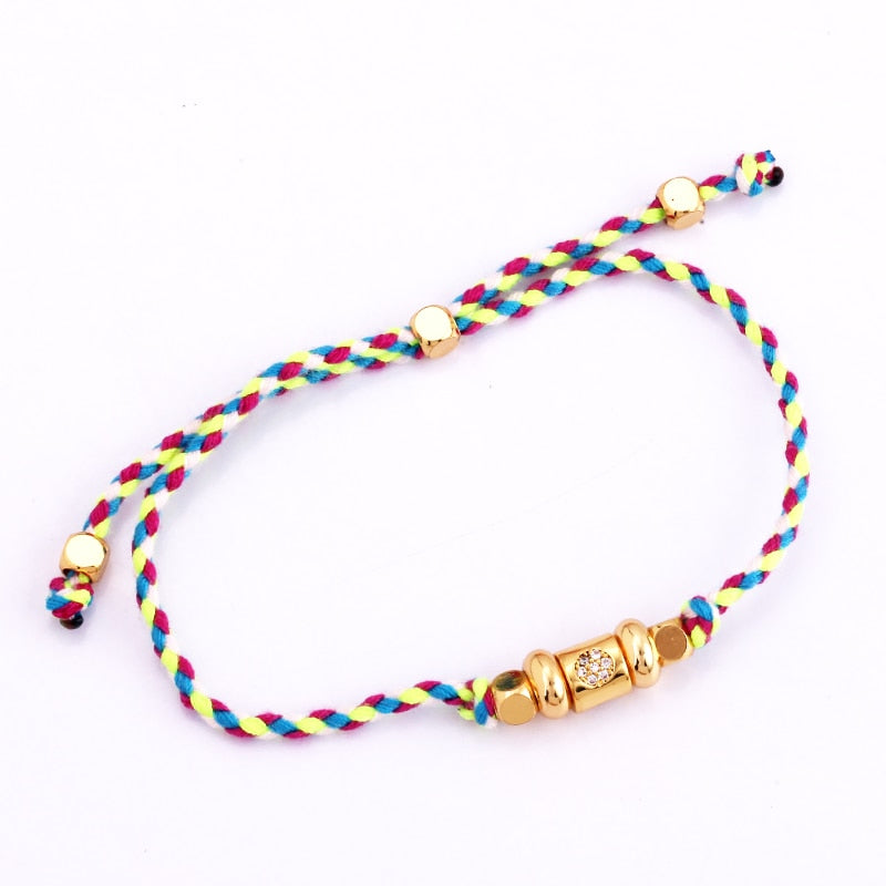 Nature Cotton Cord Knotting Evil Eye Bracelet,Evil Eye Cross Talisman Protection Fashion Jewelry Party Summer Beach Gift For Her