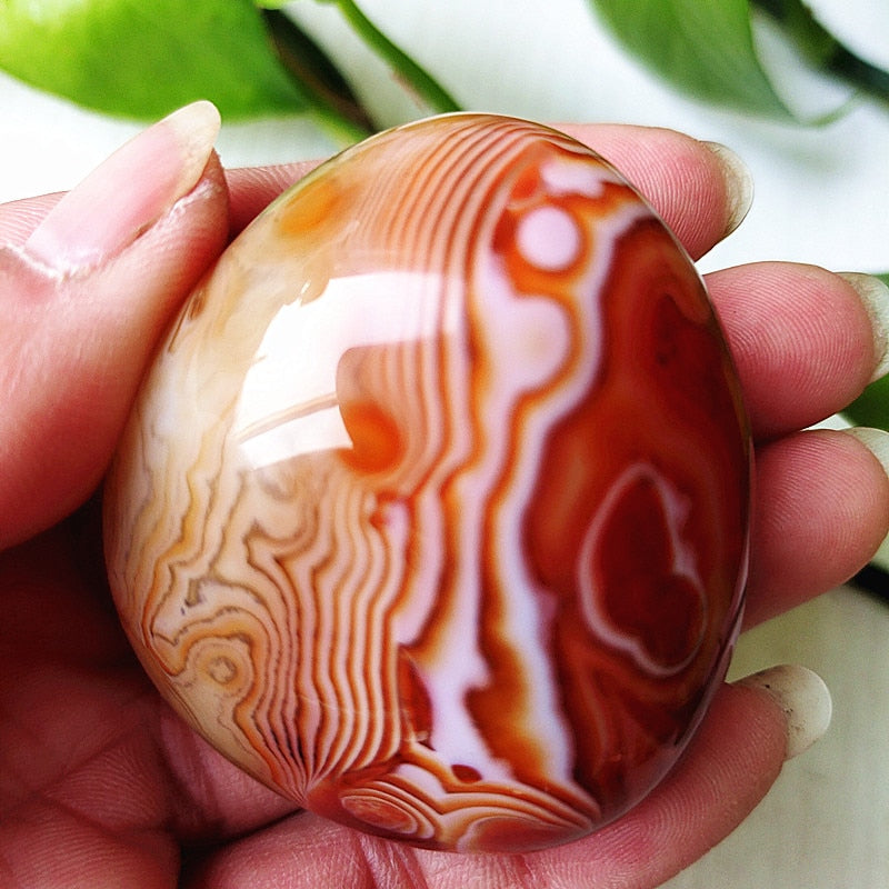 Natural Stone Sardonyx Agate Crsytal Lrregular Palm Aquarium Decor Ornaments Gem and Reiki Meditation Spiritual Healing Crystals