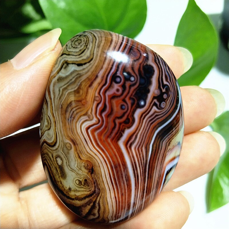 Natural stone Sardonyx agate palm stones playthings small stones and crystals healing crystals