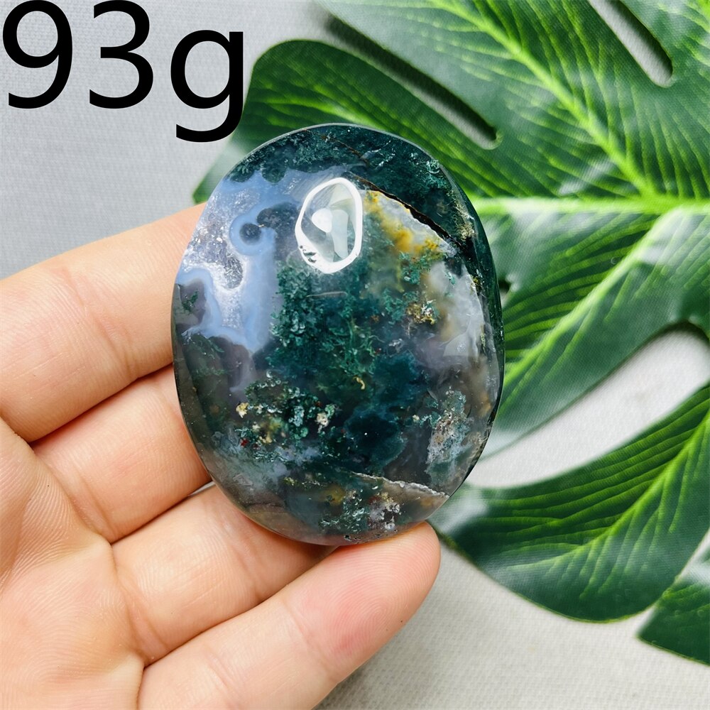 Natural Stone Geode Agate Moss Agate Palm Spiritual Decoration Spiritual Rock Witch Meditation Crystal and Stone Healing
