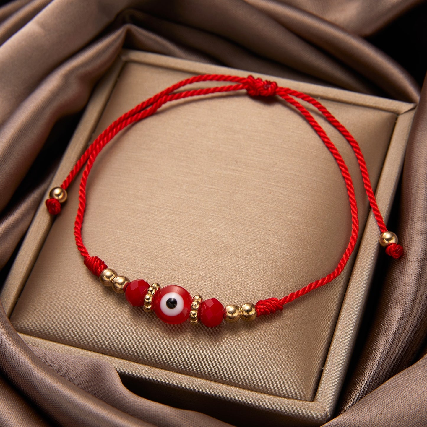 Simple Design Turkish Evil Eye Charm Bracelet for Women Boho Lucky Gold Color Copper Chain Adjustable Bracelet Summer Jewelry