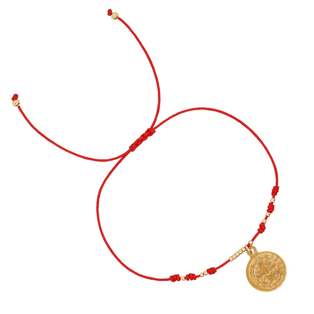 Go2boho Simple Red Rope Charm Bracelets Turkish Evil Eye Luck Coins Bracelet Handmade Jewelry Accessories Adjustable Bangle