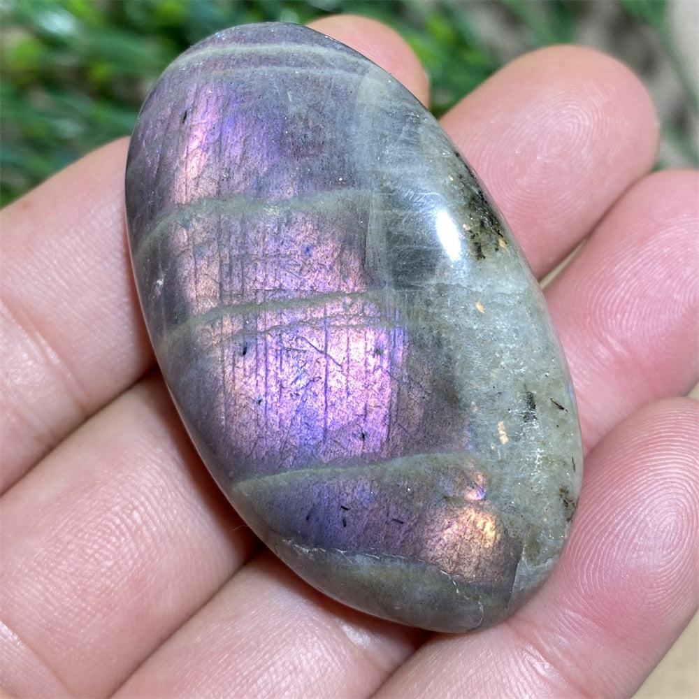 Labradorite Palm Purple Light Natural Stone Crystals Healing Wicca Wichcraft Meditation Minerals Ornaments Home Decoration