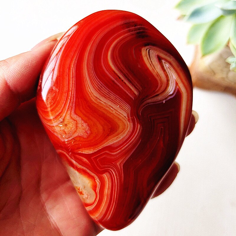 Natural Stone Real Sardonyx Agate Palm Hand Play Witchcraft Supplies Meditation Spiritual Decor Home Decoration Healing Crystals