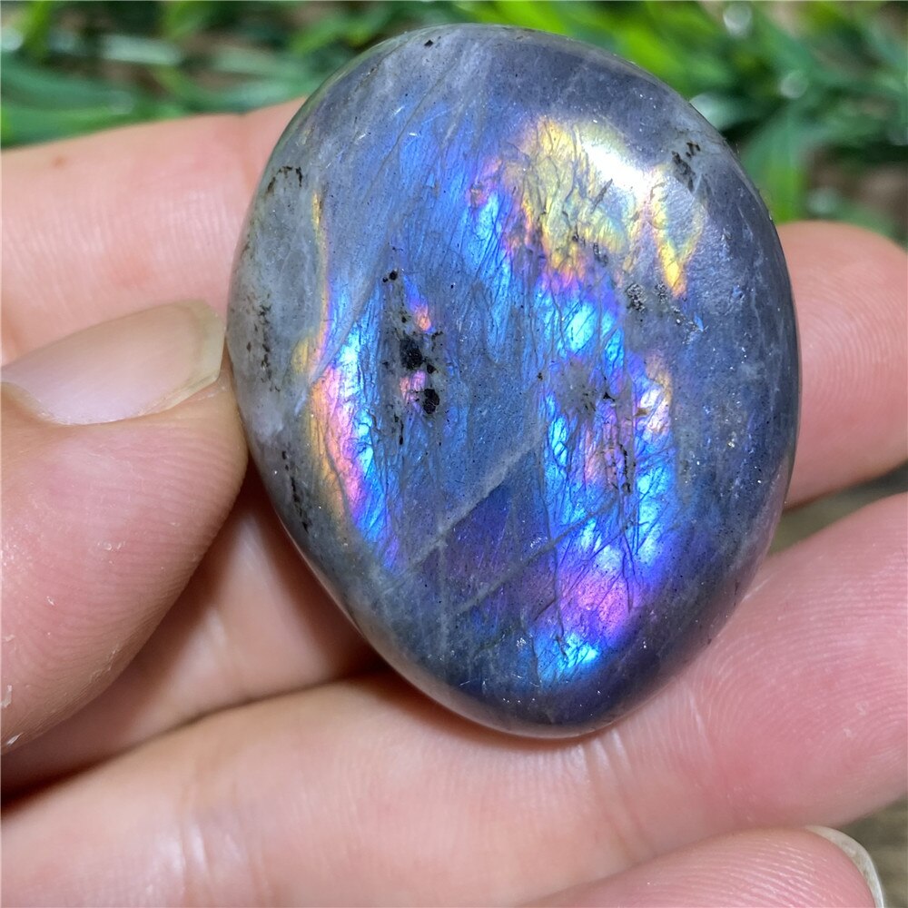Labradorite Palm Purple Light Natural Stone Crystals Healing Wicca Wichcraft Meditation Minerals Ornaments Home Decoration