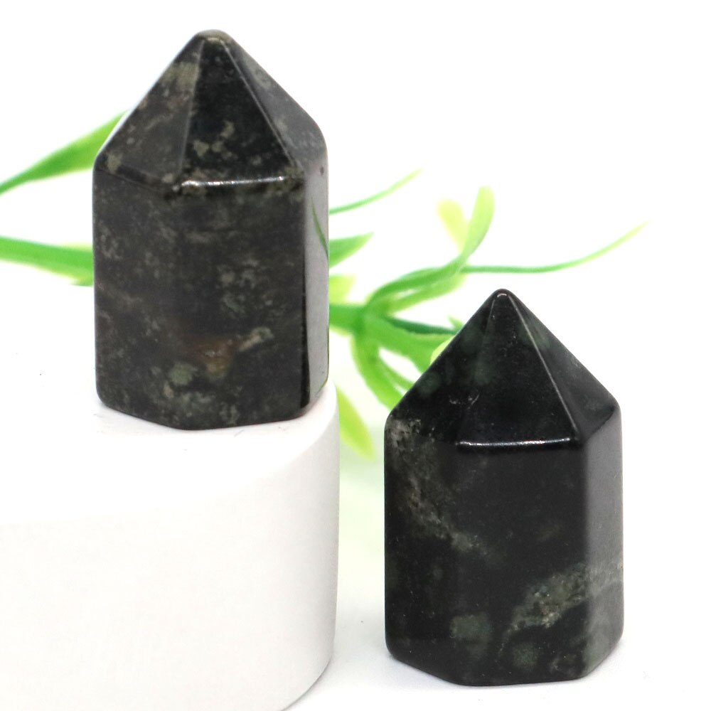 Crystal Hexagonal Prisms Natural Stone Pink Quartz Point Wand Healing Energy Mineral Amethyst Tower Furnishing Home Decoration