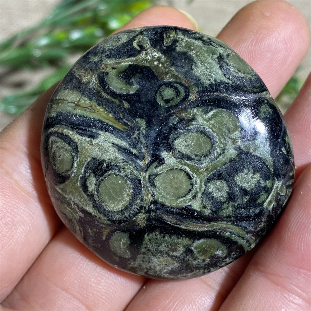 Green Peacock Eye Natural Stone And Crystal Healing  Quartz Palm Aquarium Gemstons Wicca Reiki Ornaments Home Decoration Room