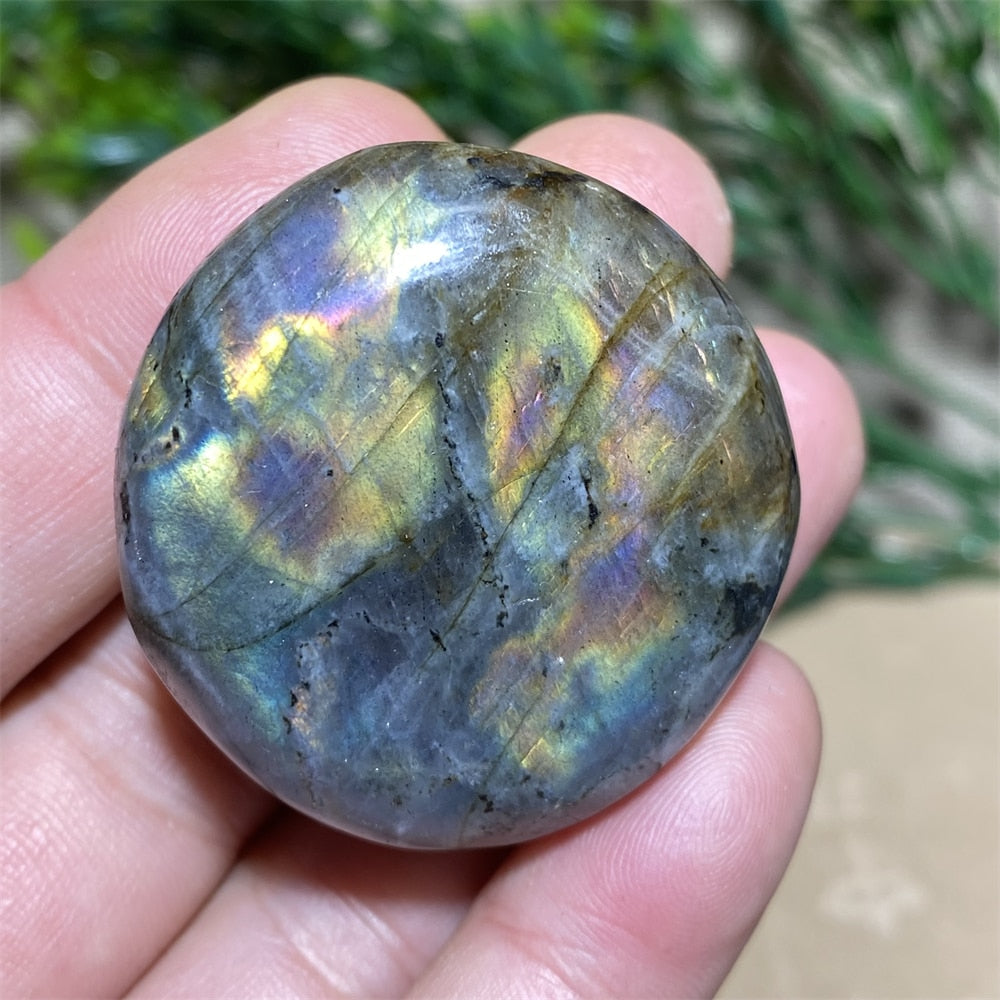 Labradorite Palm Purple Light Natural Stone Crystals Healing Wicca Wichcraft Meditation Minerals Ornaments Home Decoration