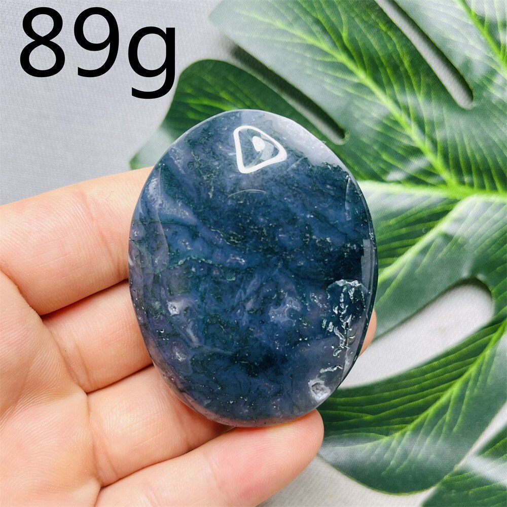 Natural Stone Geode Agate Moss Agate Palm Spiritual Decoration Spiritual Rock Witch Meditation Crystal and Stone Healing