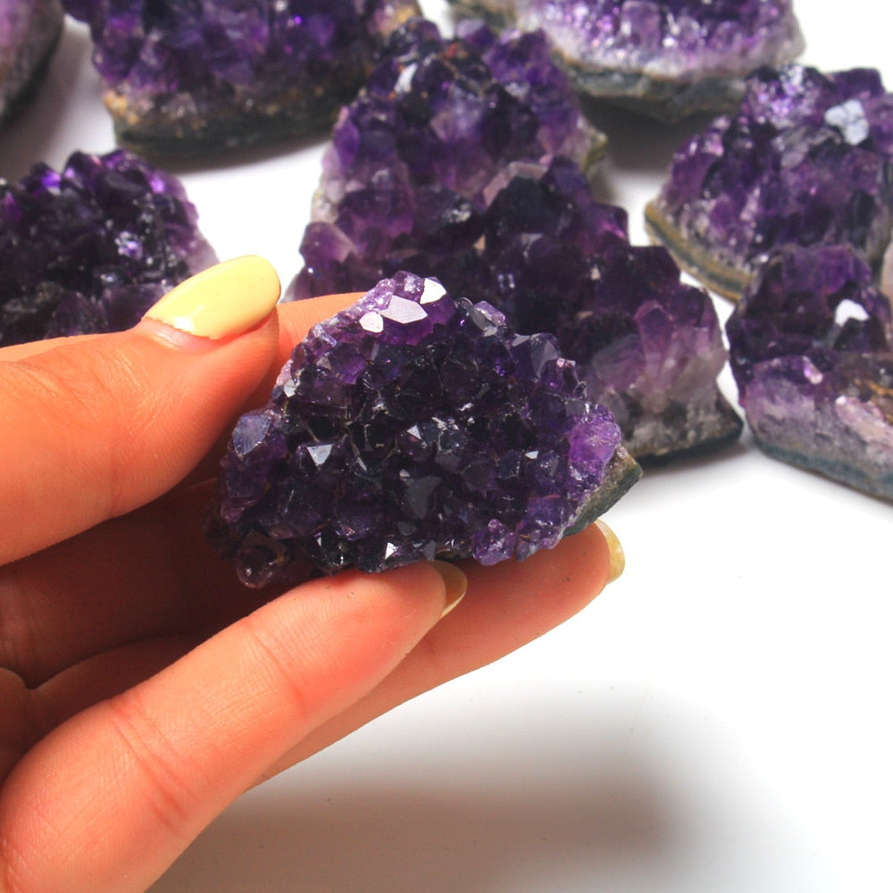 Amethyst Natural Stone Purple Pink Amethysts Crystals Cluster Druzy Geode Mineral Rock Healing Crystal Point Energy Wand Crafts
