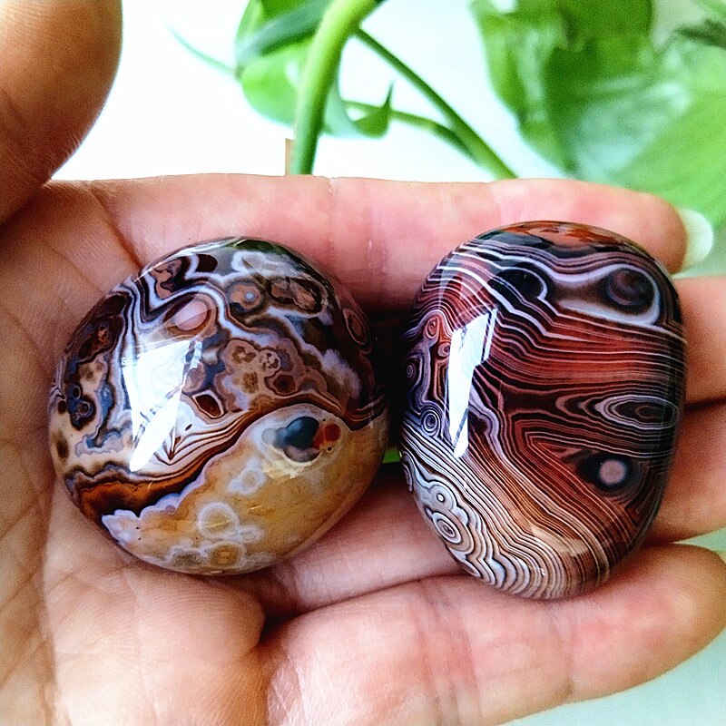 Natural Lace Stone Sardonyx Agate Palm Hand Play Witchcraft Supplies Meditation Spiritual Decor Home Decoration Healing Crystals