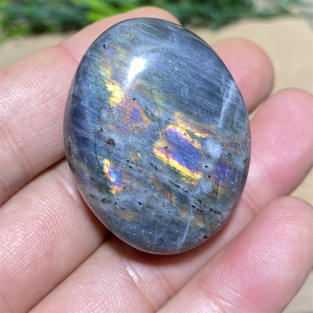 Labradorite Palm Purple Light Natural Stone Crystals Healing Wicca Wichcraft Meditation Minerals Ornaments Home Decoration