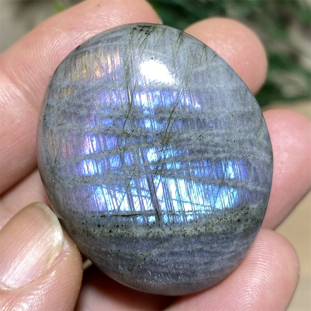 Labradorite Palm Purple Light Natural Stone Crystals Healing Wicca Wichcraft Meditation Minerals Ornaments Home Decoration