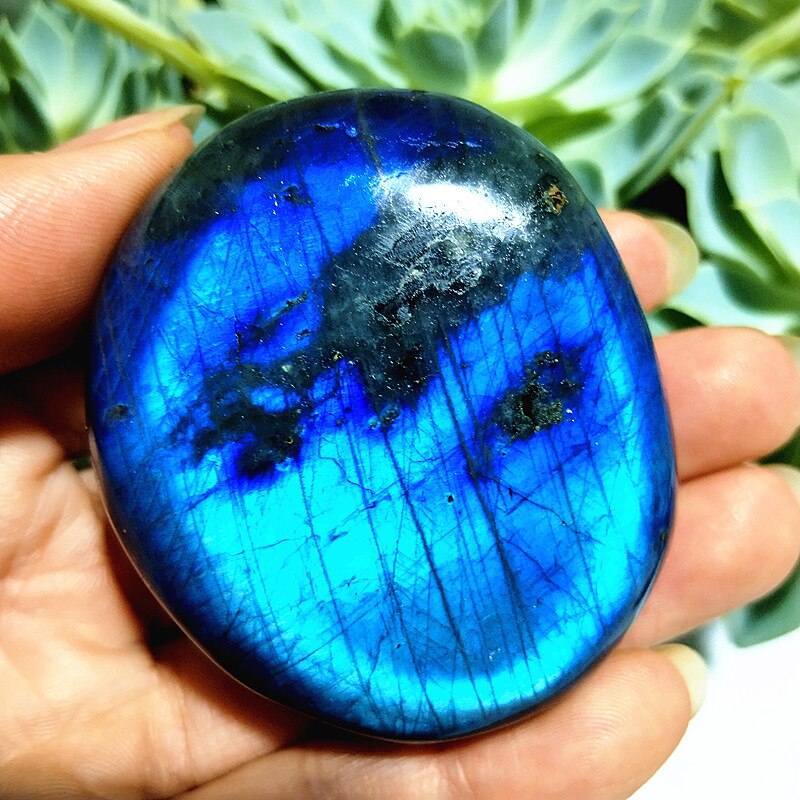 Natural Labradorite Stone Crystal palm Stones plaything Healing Crystals And Home Decoration