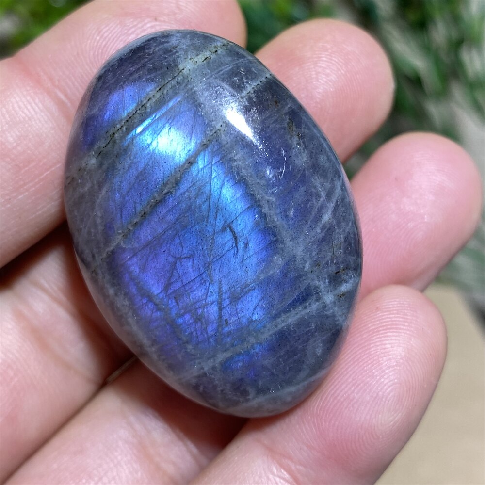 Labradorite Palm Purple Light Natural Stone Crystals Healing Wicca Wichcraft Meditation Minerals Ornaments Home Decoration