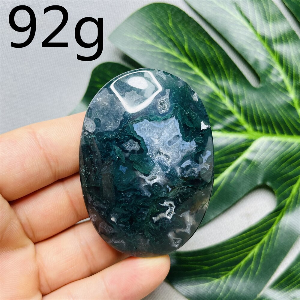 Natural Stone Geode Agate Moss Agate Palm Spiritual Decoration Spiritual Rock Witch Meditation Crystal and Stone Healing