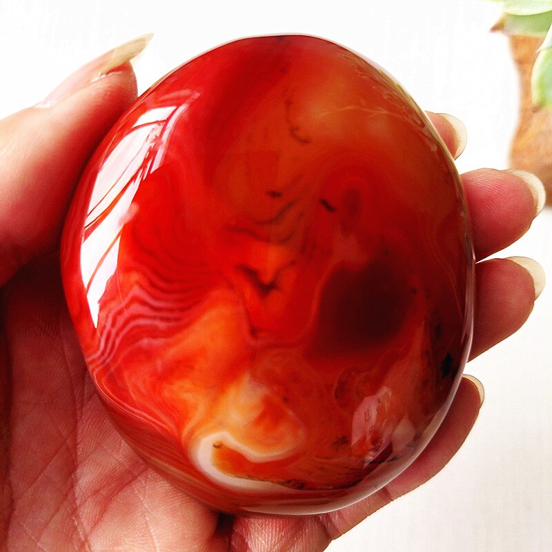 Natural Stone Real Sardonyx Agate Palm Hand Play Witchcraft Supplies Meditation Spiritual Decor Home Decoration Healing Crystals