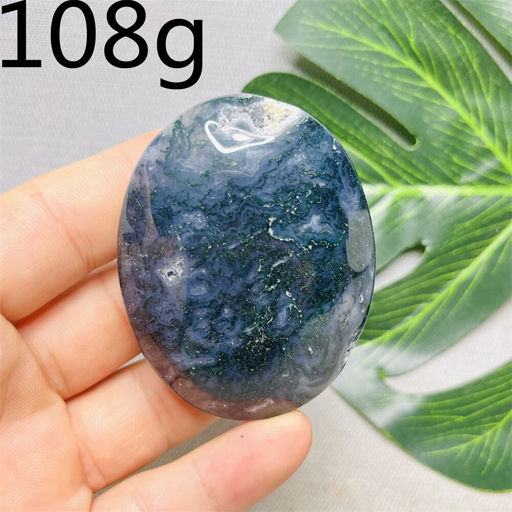Natural Stone Geode Agate Moss Agate Palm Spiritual Decoration Spiritual Rock Witch Meditation Crystal and Stone Healing