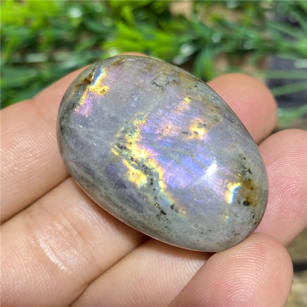 Labradorite Palm Purple Light Natural Stone Crystals Healing Wicca Wichcraft Meditation Minerals Ornaments Home Decoration